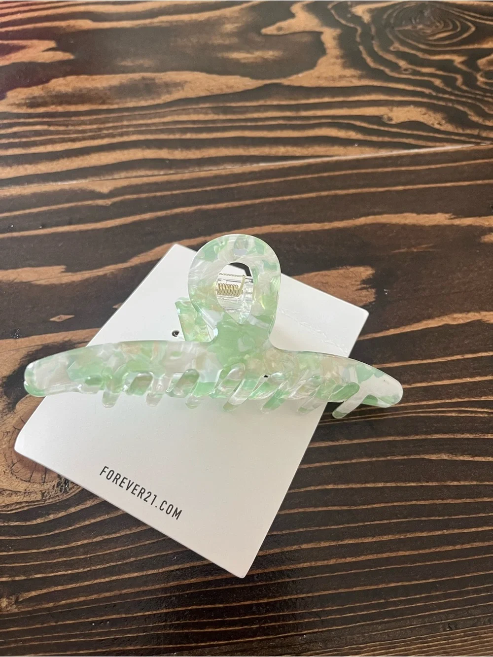 Forever21 Mint Green Marble Acrylic Hair Claw
